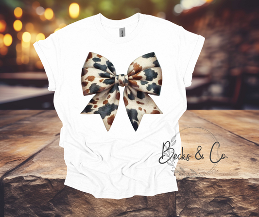 Cow Print Bow