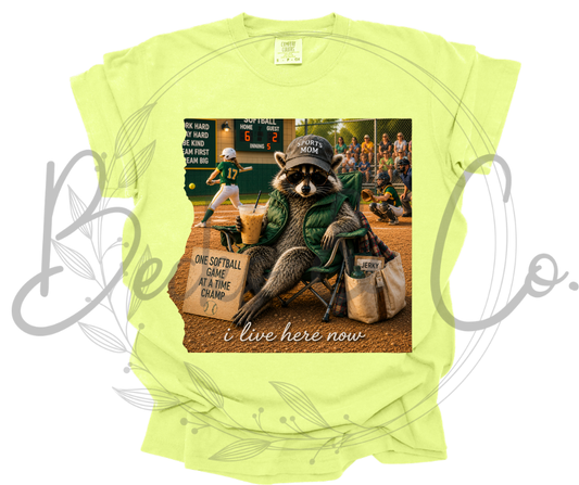 Dirt Diva Softball Raccoon