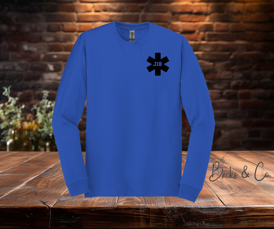 Emergency Services Star chest piece with letters (EMS/EMT) T-shirt