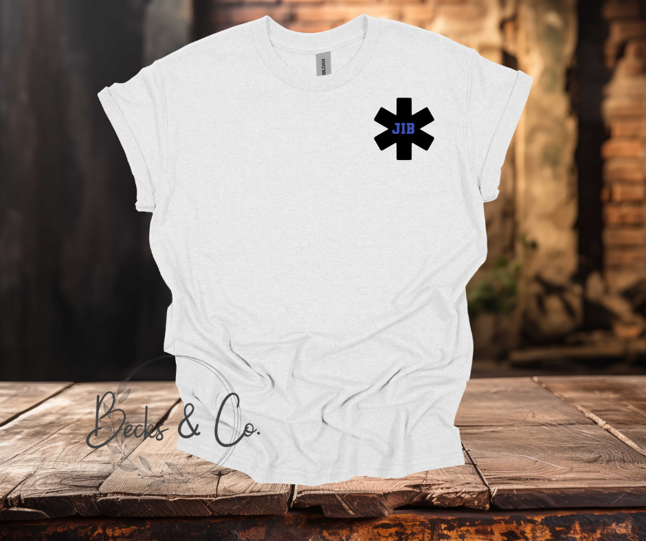 Emergency Services Star chest piece with letters (EMS/EMT) T-shirt