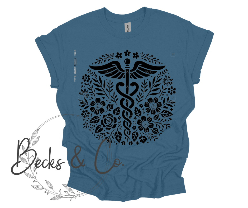 Floral Caduceus Cluster Design 1