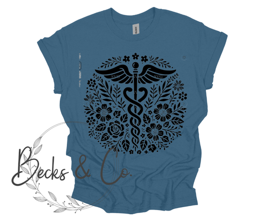 Floral Caduceus Cluster Design 1