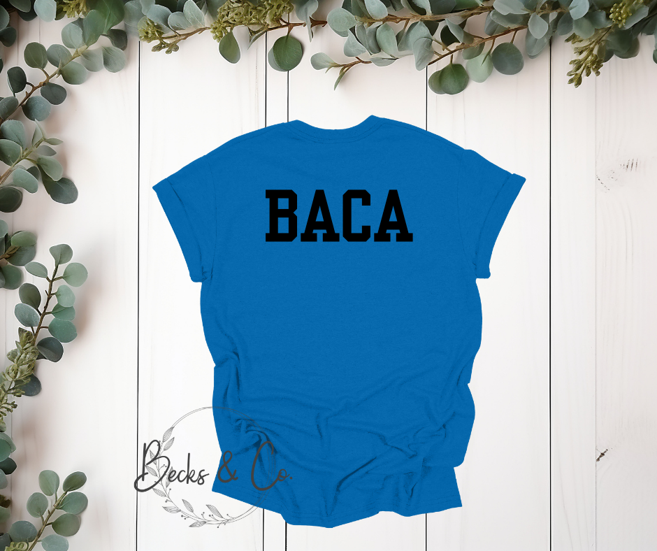 Golf Mom with Name on Back T-shirt