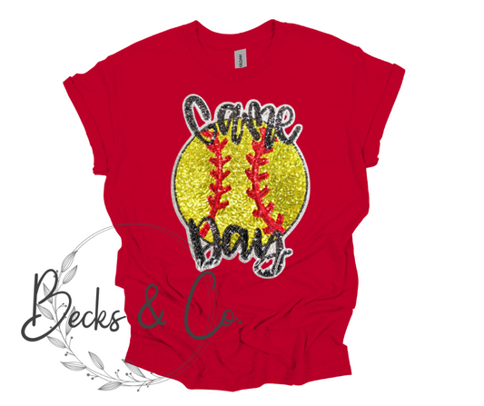 Game Day - Softball Large Sequin Design