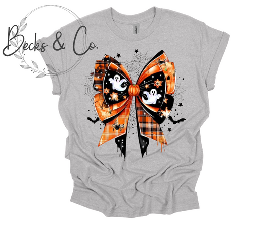 Halloween Bow with Ghosts