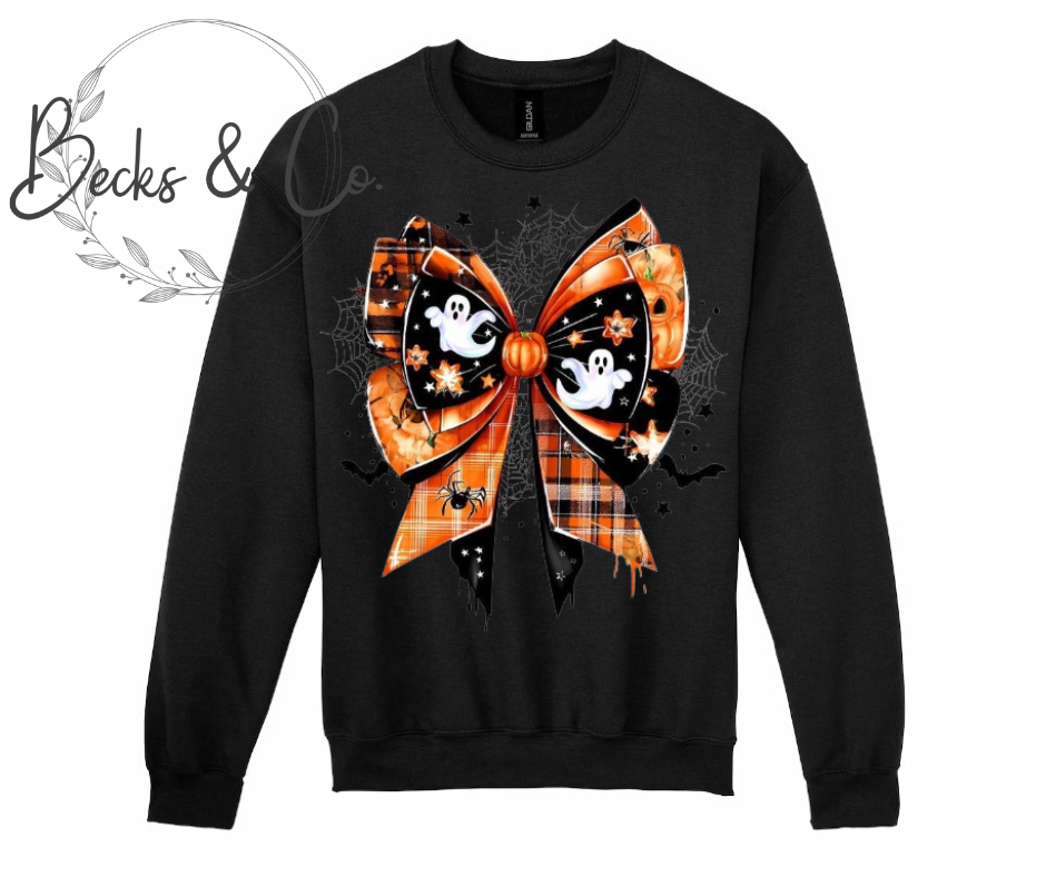 Halloween Bow with Ghosts