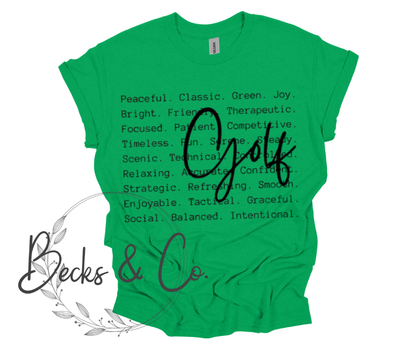 Golf with Words Background