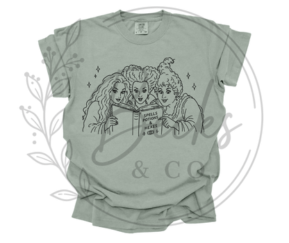 Spell Book Hocus Pocus Sketch