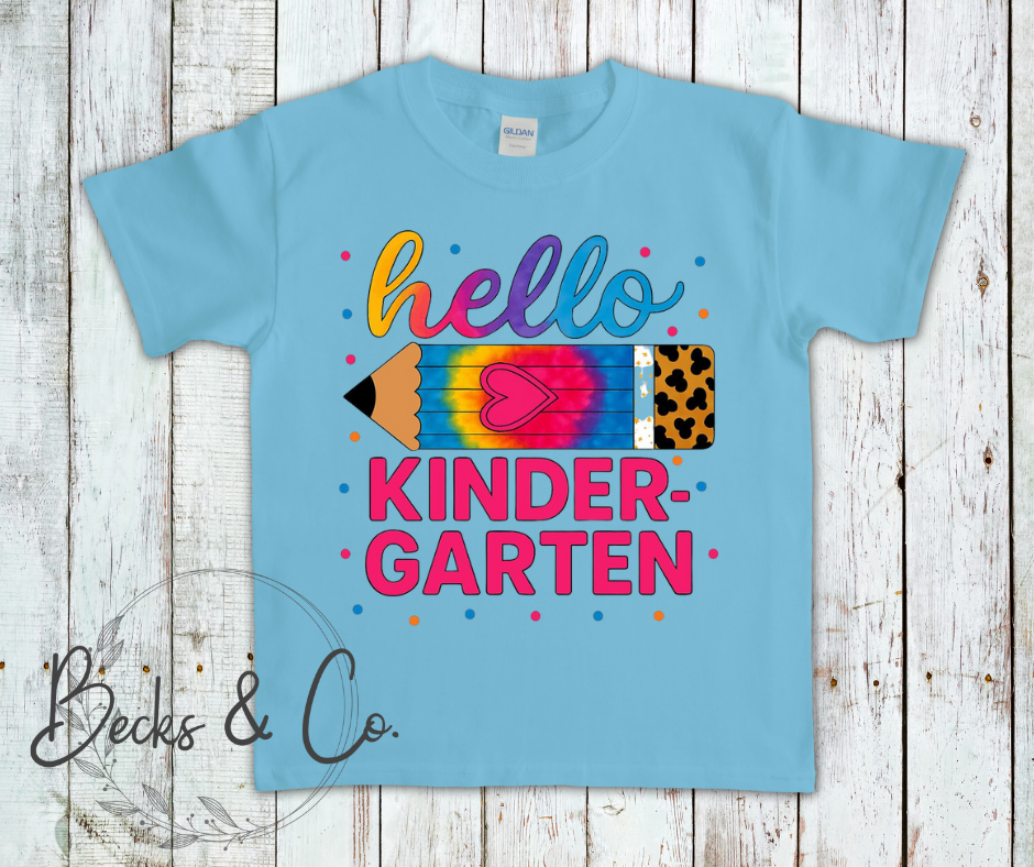 Hello 'Grade' Pencil with Heart (Kindergarten - 5th Grade)