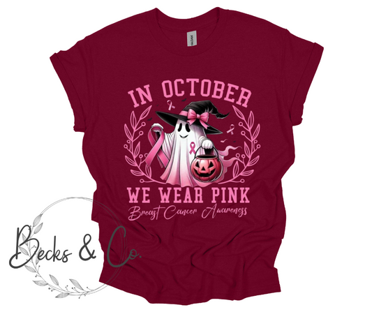 In October We Wear Pink Ghost with Hat