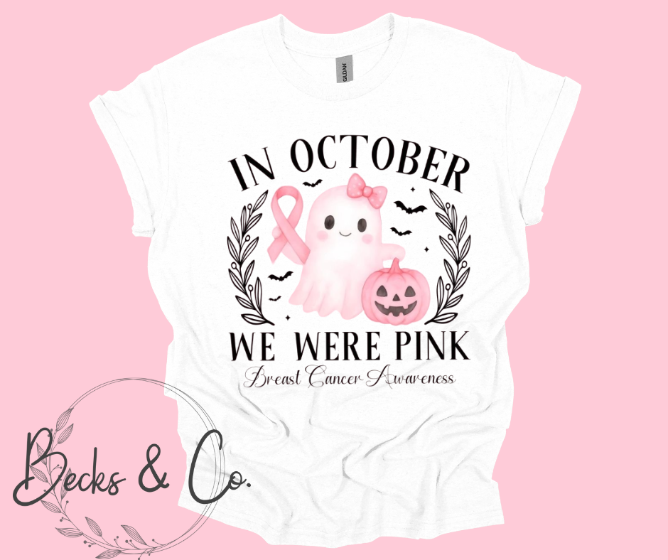 In October We Wear Pink Ghost with Bow