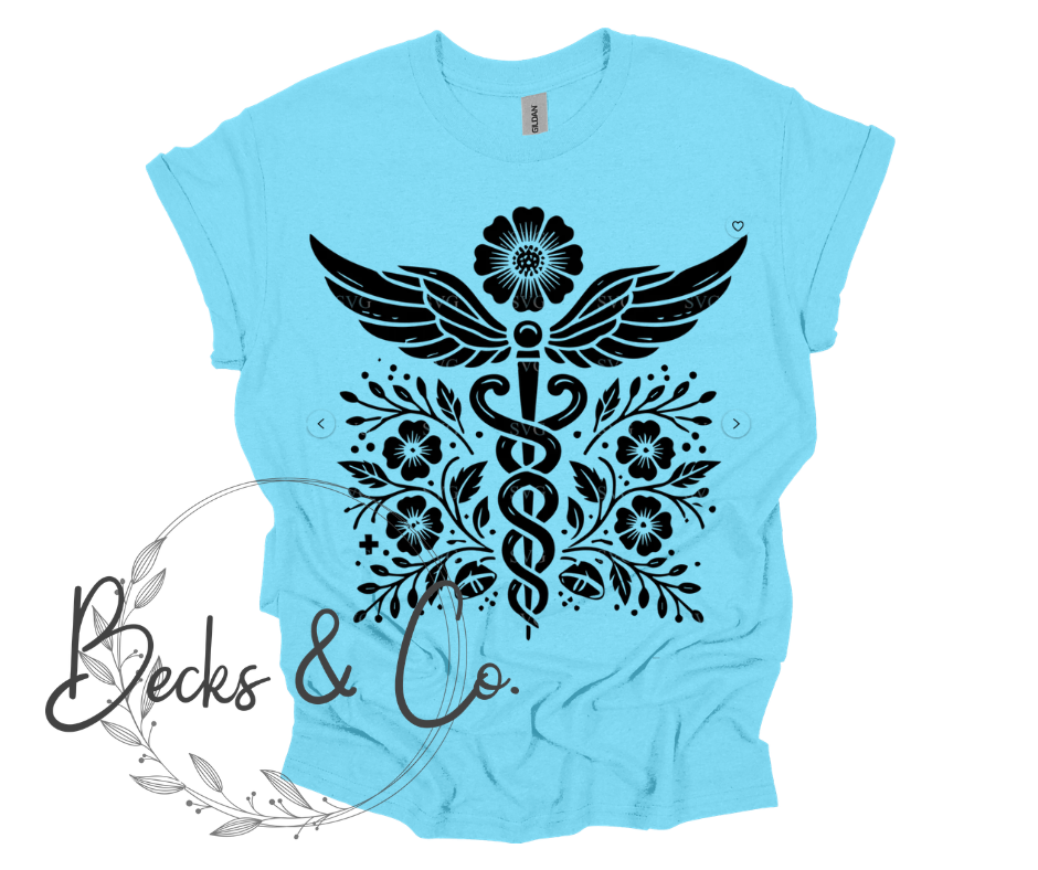 Floral Caduceus Cluster Design 3