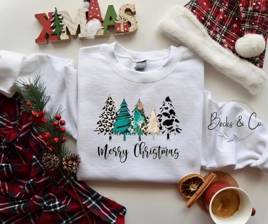 Merry Christmas Animal Print Tree