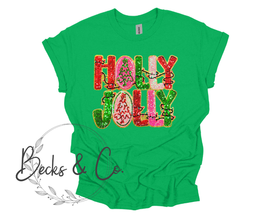 Holly Jolly  - Large Sequin Design