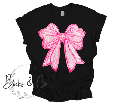 Pink Bow - Large Sequin Design