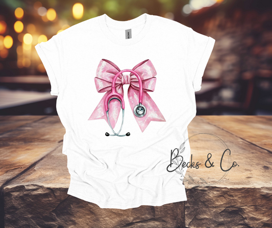 Pink Coquette Stethoscope Bow
