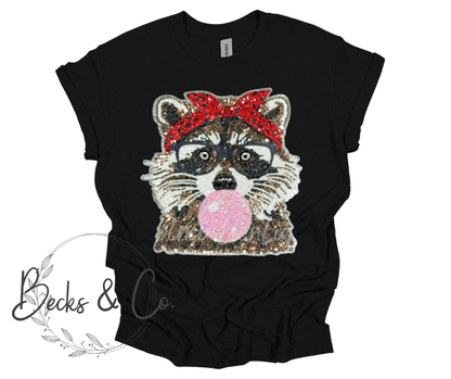 Bubble Gum Raccoon - Large Sequin Design