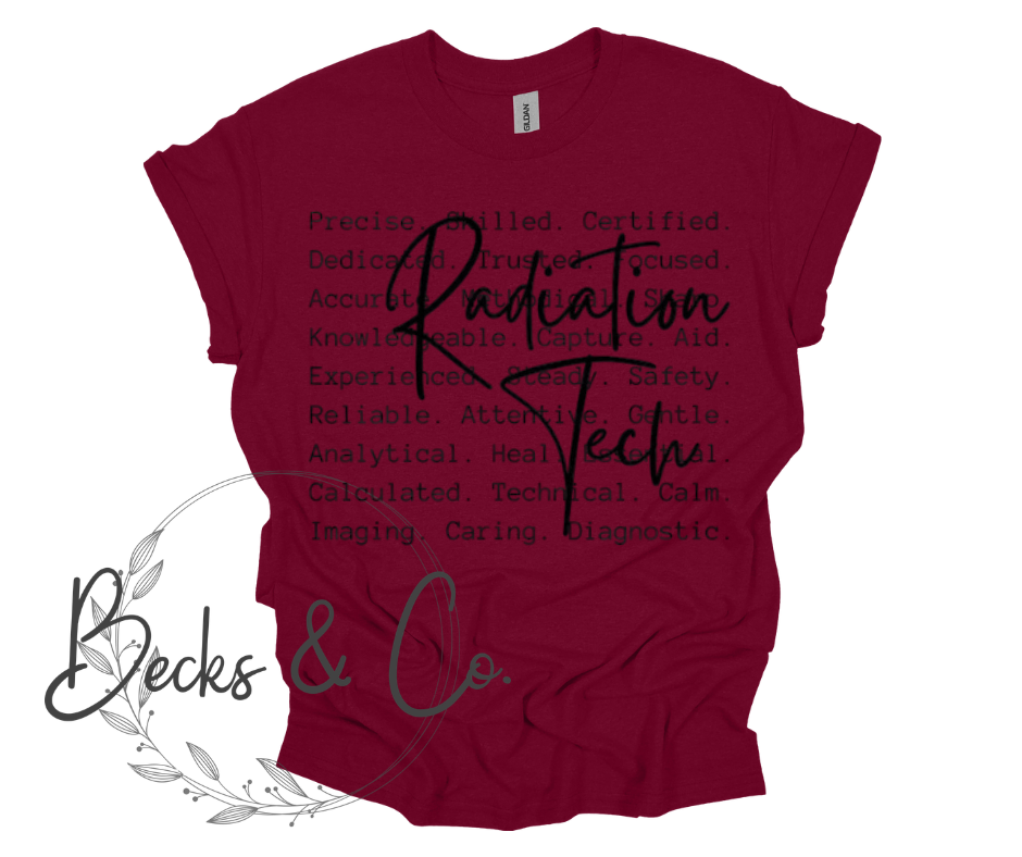 Radiation Tech with Words Background