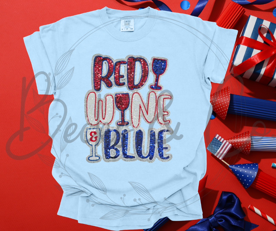 Red Wine & Blue - Large Sequin Design