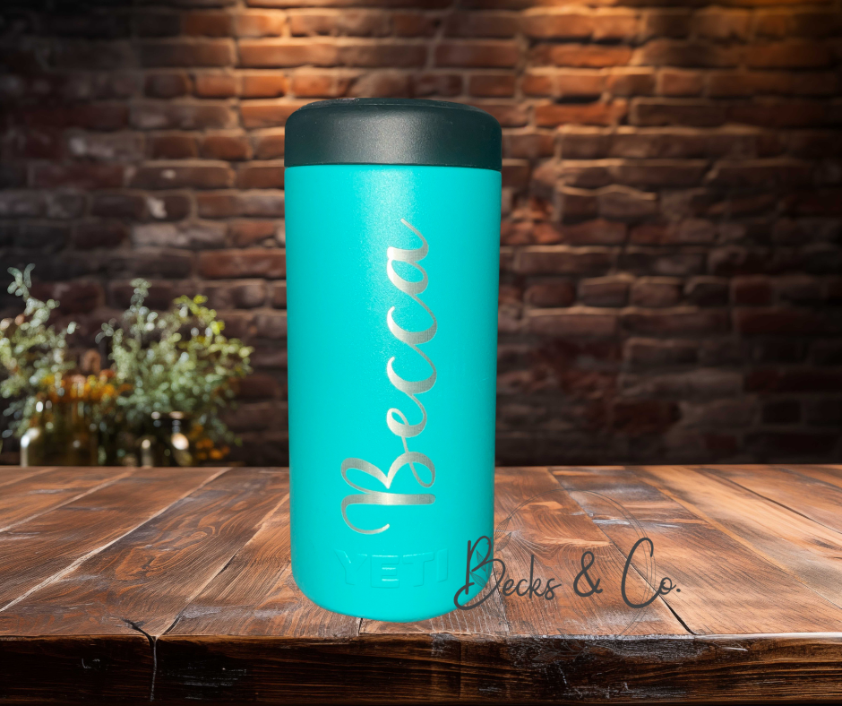 Custom Name Engraved Tumbler - Vertical