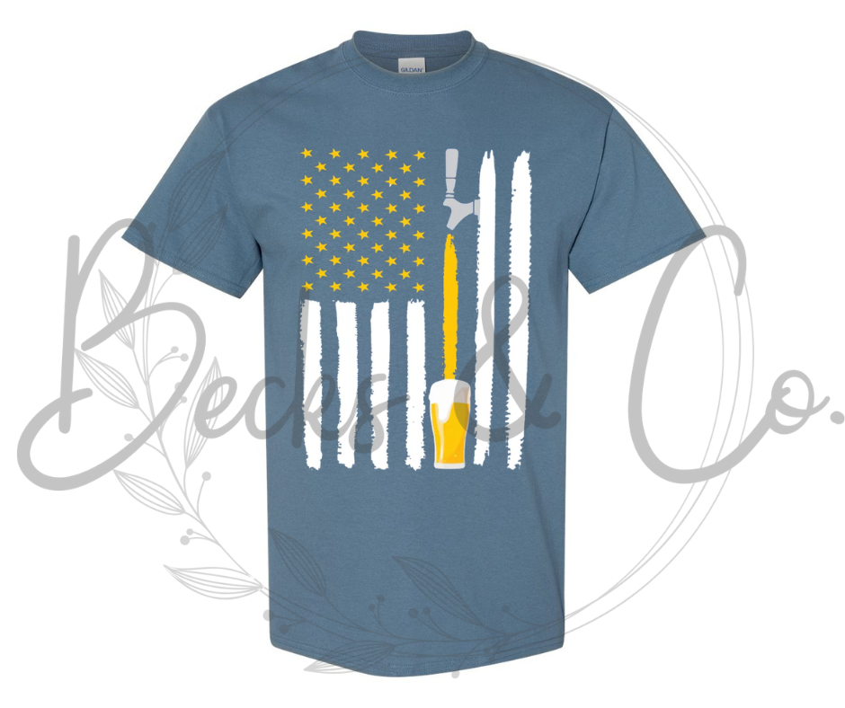 American Flag Beer Tap Design #2