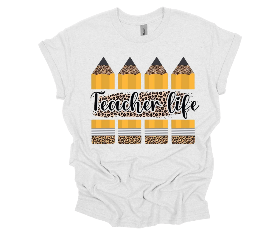 Teacher Life Cheetah Pencils