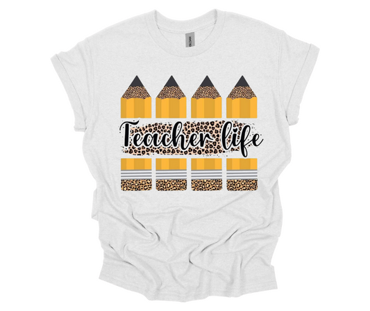 Teacher Life Cheetah Pencils