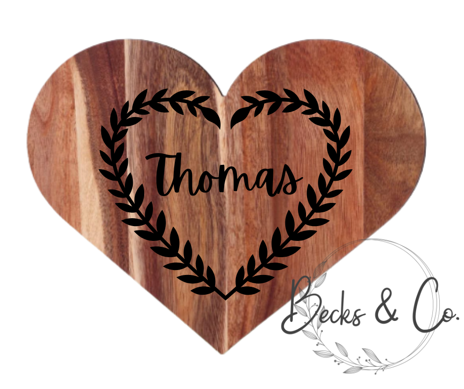 Heart Shaped Cutting Board Acacia Wood - Classic Style