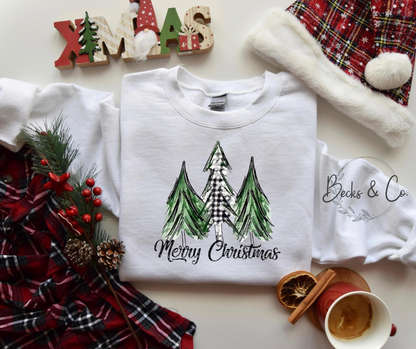 Merry Christmas Checkered Tree