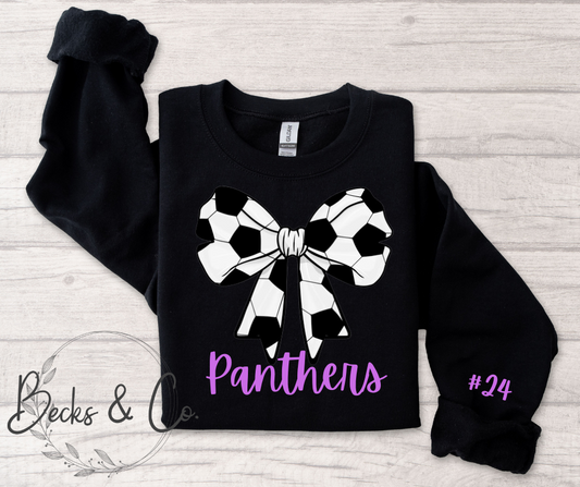 Soccer Bow with Team & Number Personalization