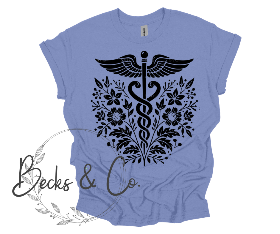 Floral Caduceus Cluster Design 2