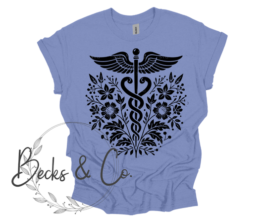 Floral Caduceus Cluster Design 2