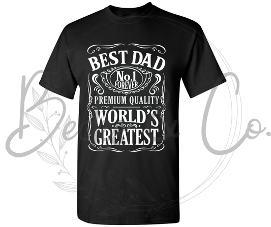 Best Dad Whiskey Label