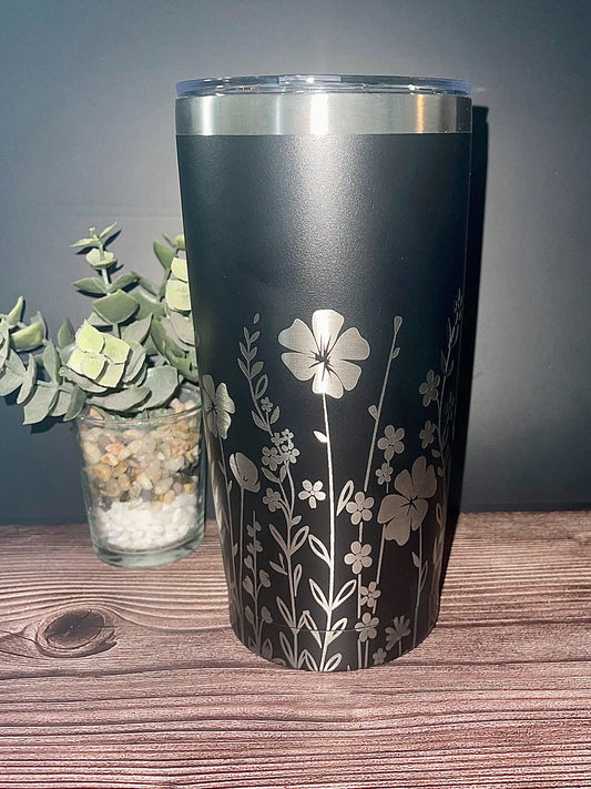 Wildflower Wrapped Engraved Tumbler