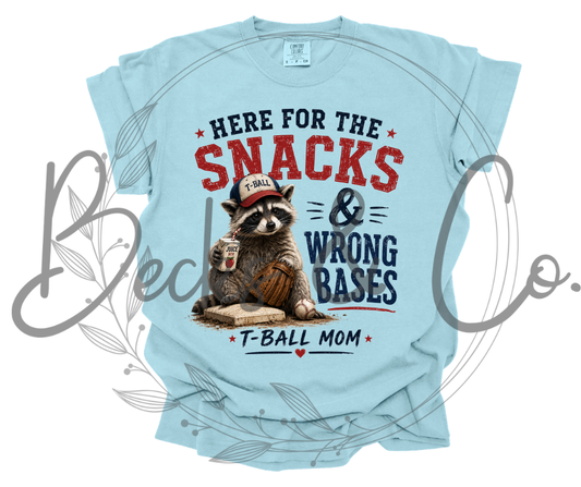 T-Ball Mom - Snacks & Wrong Bases Blue Theme