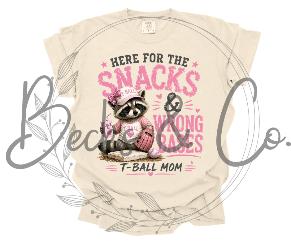 T-Ball Mom - Snacks & Wrong Bases Pink Theme