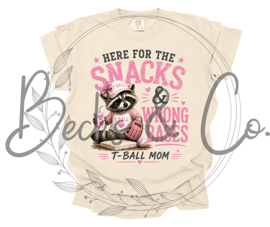T-Ball Mom - Snacks & Wrong Bases Pink Theme