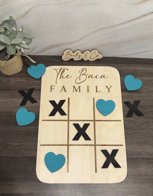 Custom Jumbo Tic Tac Toe Board (16" X 11")