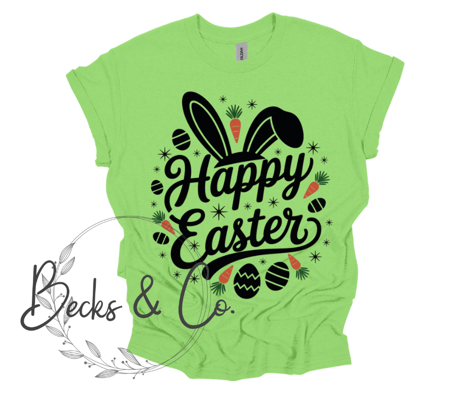 Happy Easter with Ears & Carrots