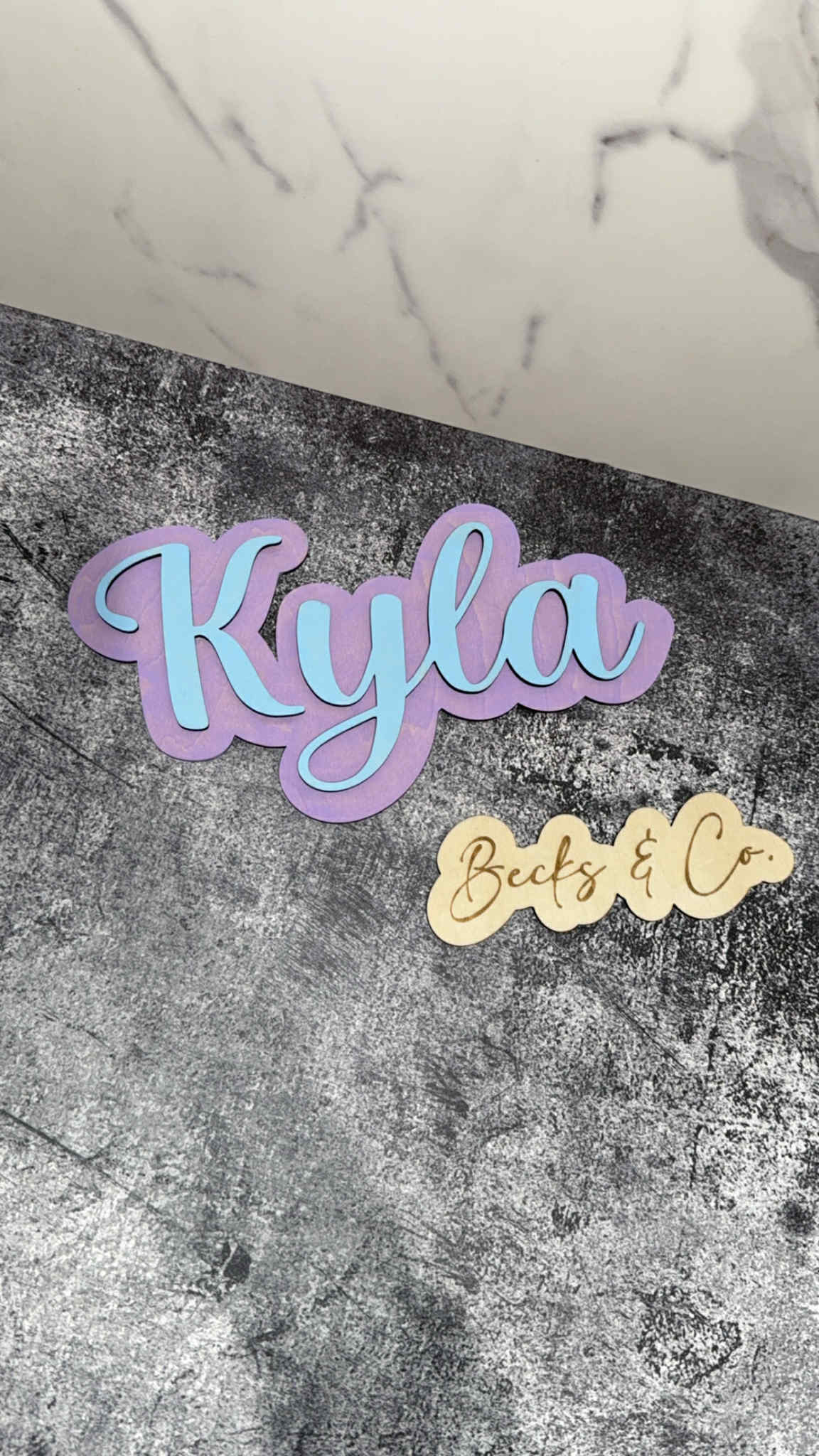 3D Stacked Name Sign - ONE NAME