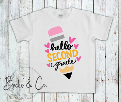 Hello 'Grade' Pencil (Kindergarten - 5th Grade)