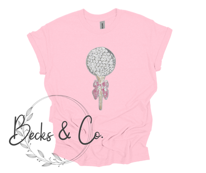 Golf Ball on Tee - Large Sequin Design