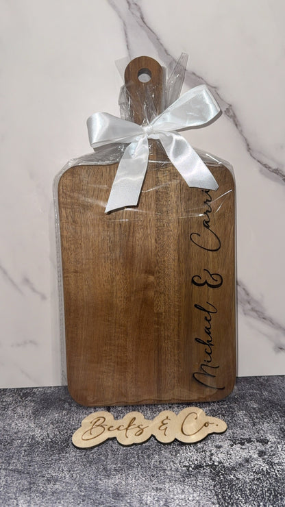 Acacia Wood Cutting Board with Handle